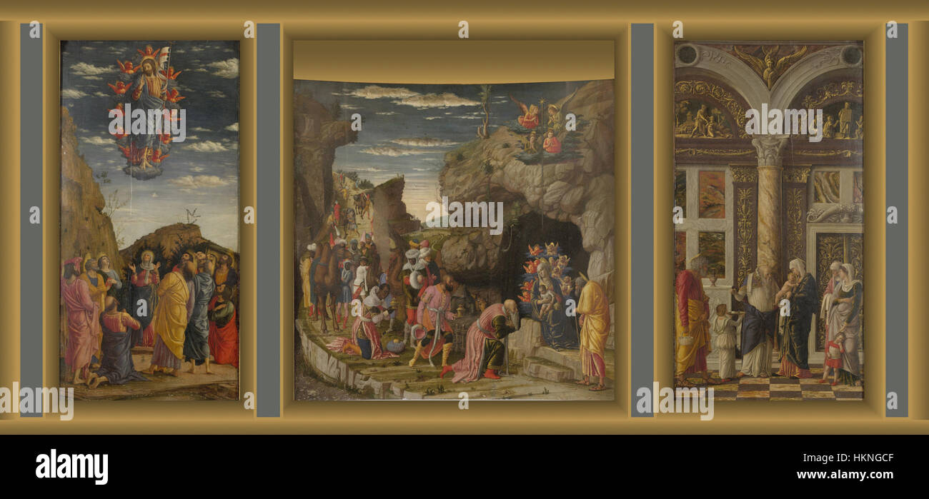 The 'Trittico' by Andrea Mantegna is a triptych painting that showcases ...