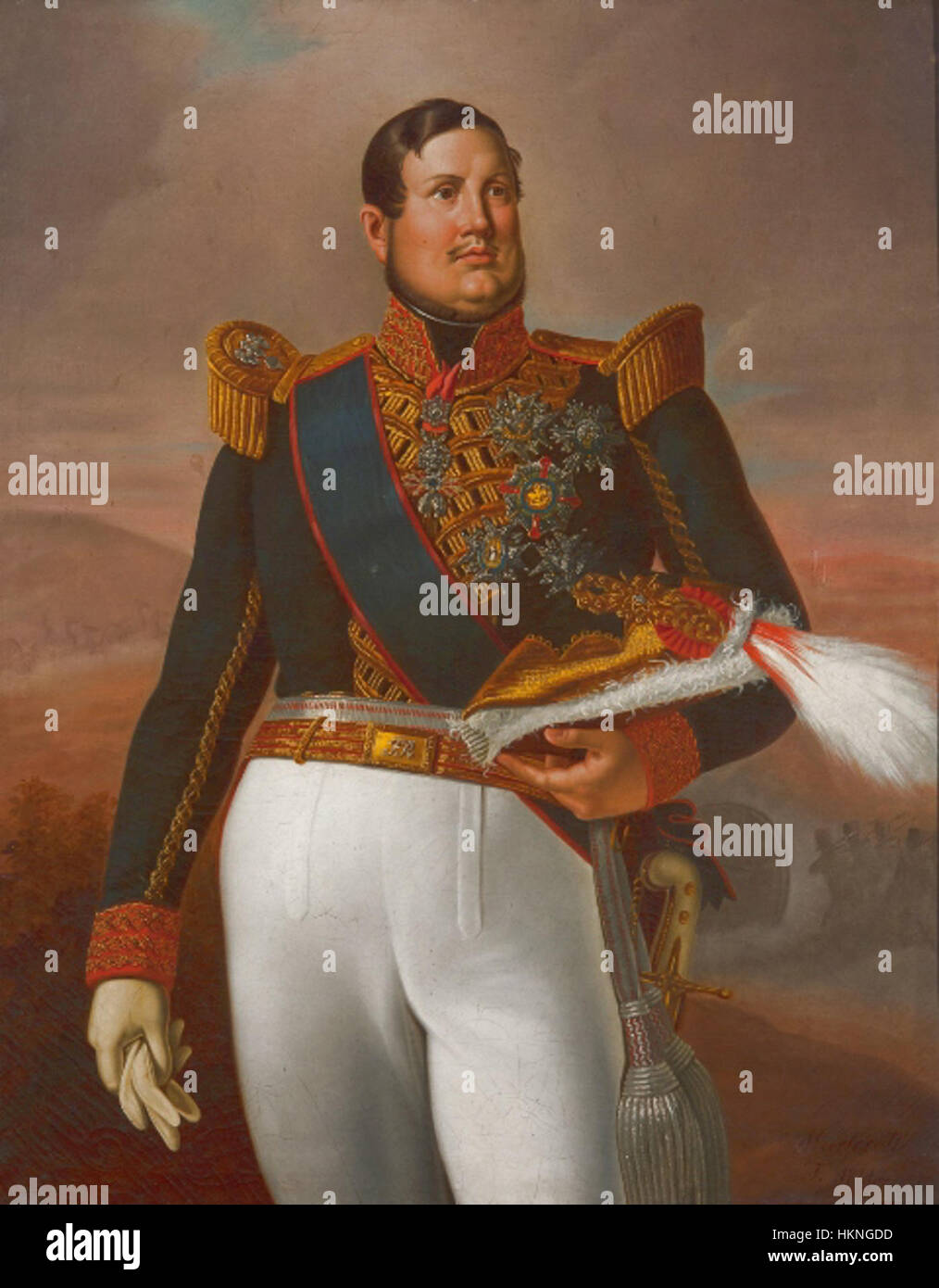 A portrait of Ferdinand II of Naples, King of the Two Sicilies ...