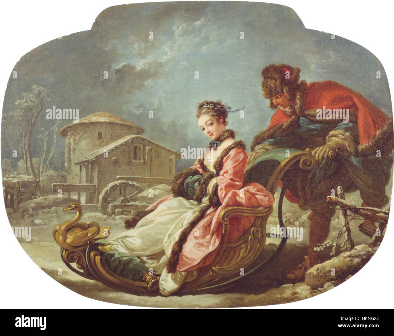 Francois Boucher’s 1755 painting 'Winter' is part of a series of ...