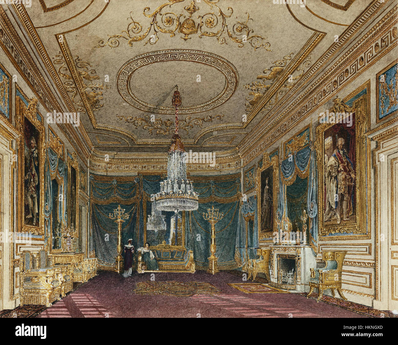 Carlton House, Ante-Chamber, by Charles Wild, 1816 - royal coll 922179 313732 ORI 1 0 Stock Photo