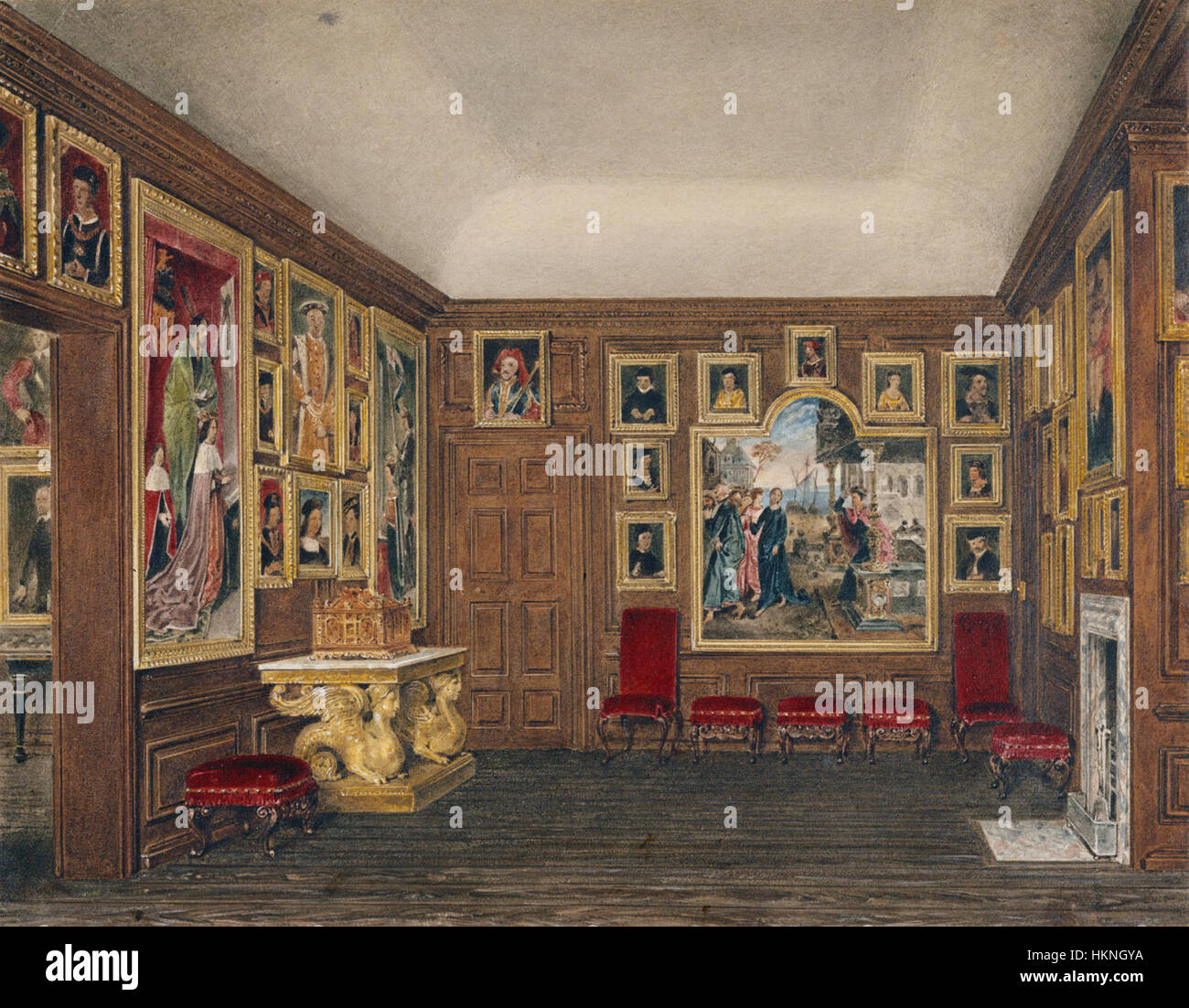 Kensington Palace, Old Drawing Room, by James Stephanoff, 1818 - royal coll 922153 313713 ORI 0 Stock Photo