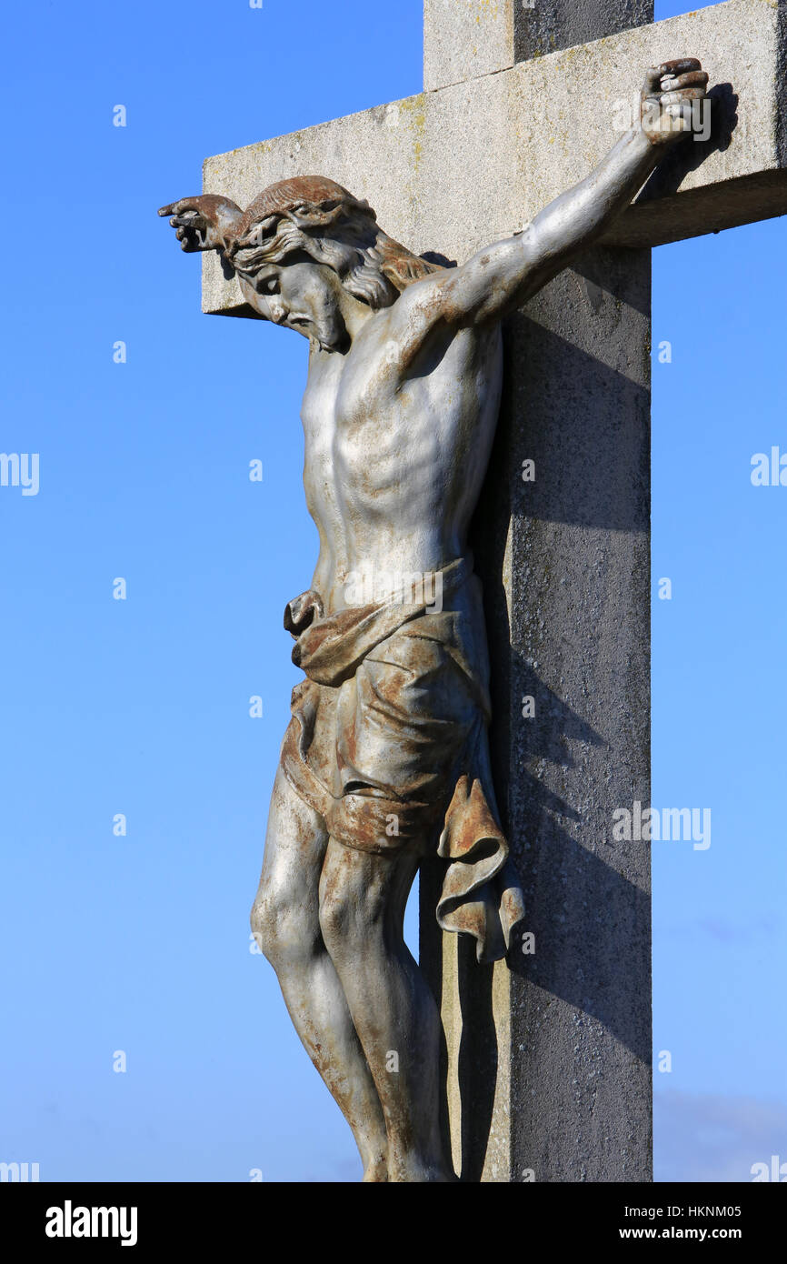 Jésus-Christ sur la croix. Stock Photo