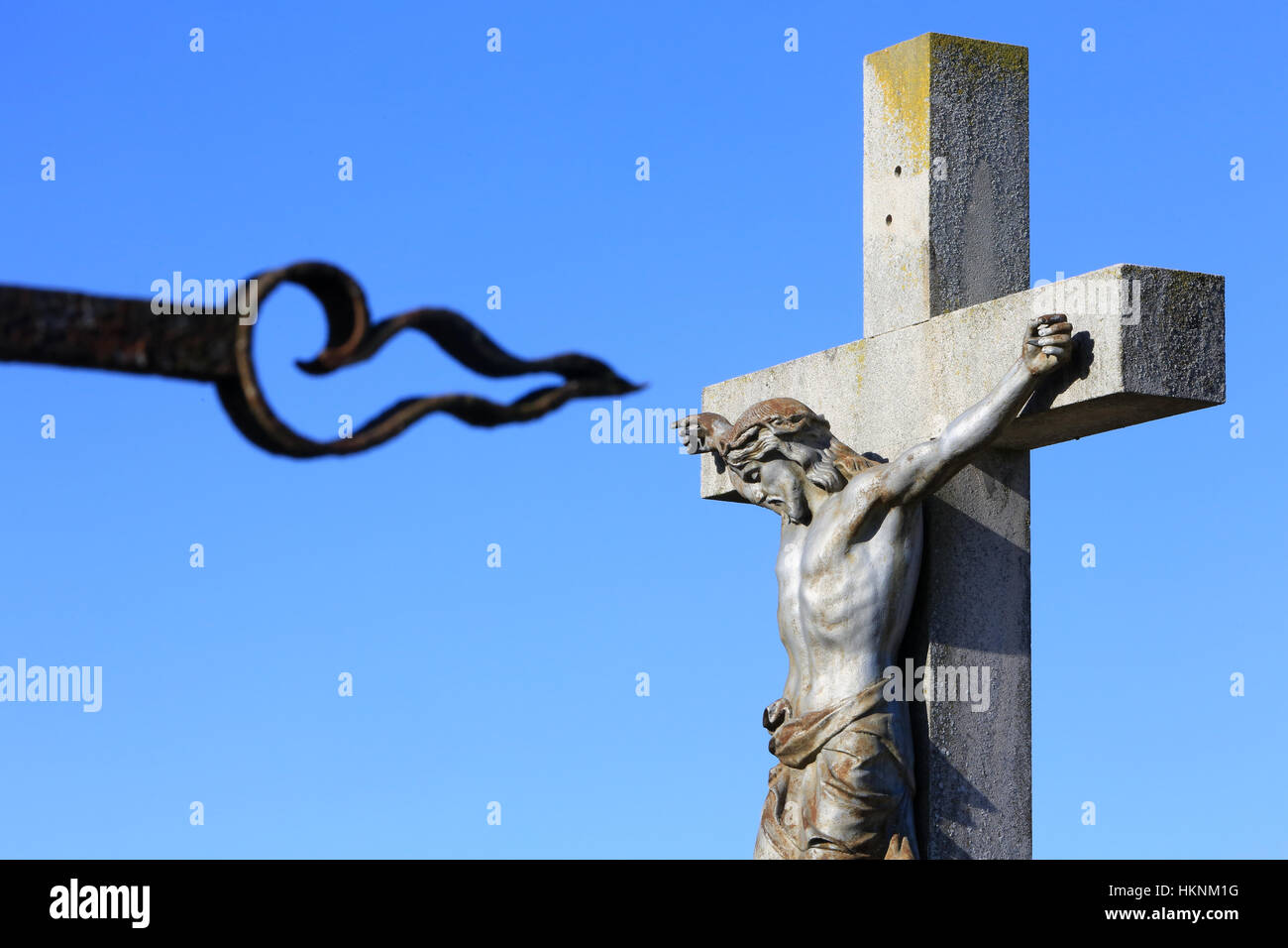 Jésus-Christ sur la croix. Stock Photo