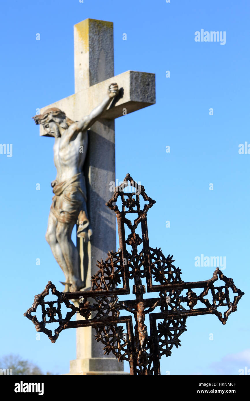 Jesus Christ on the cross. Stock Photo