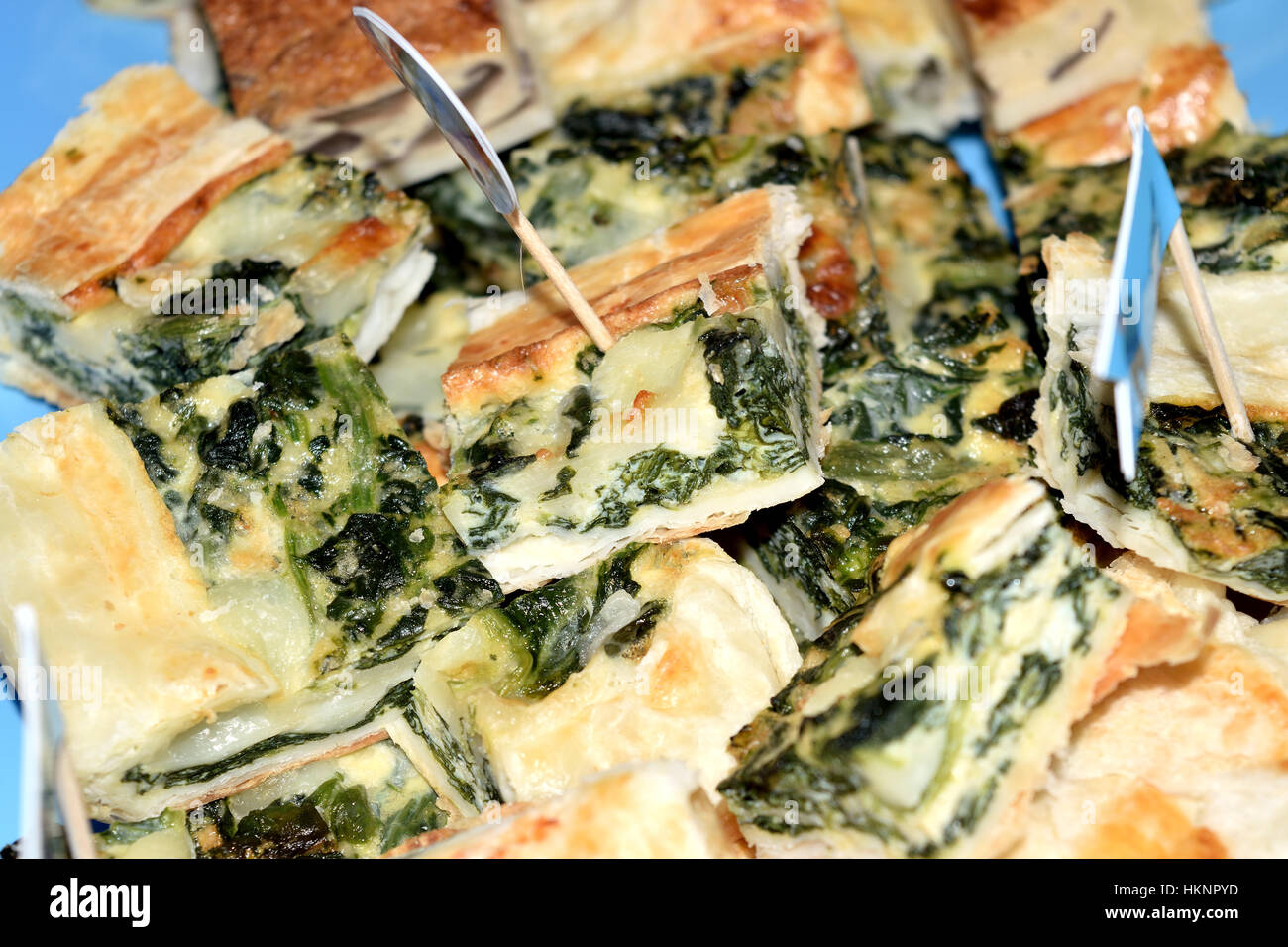 Pastry filled with spinach and ricotta cheese Stock Photo Alamy