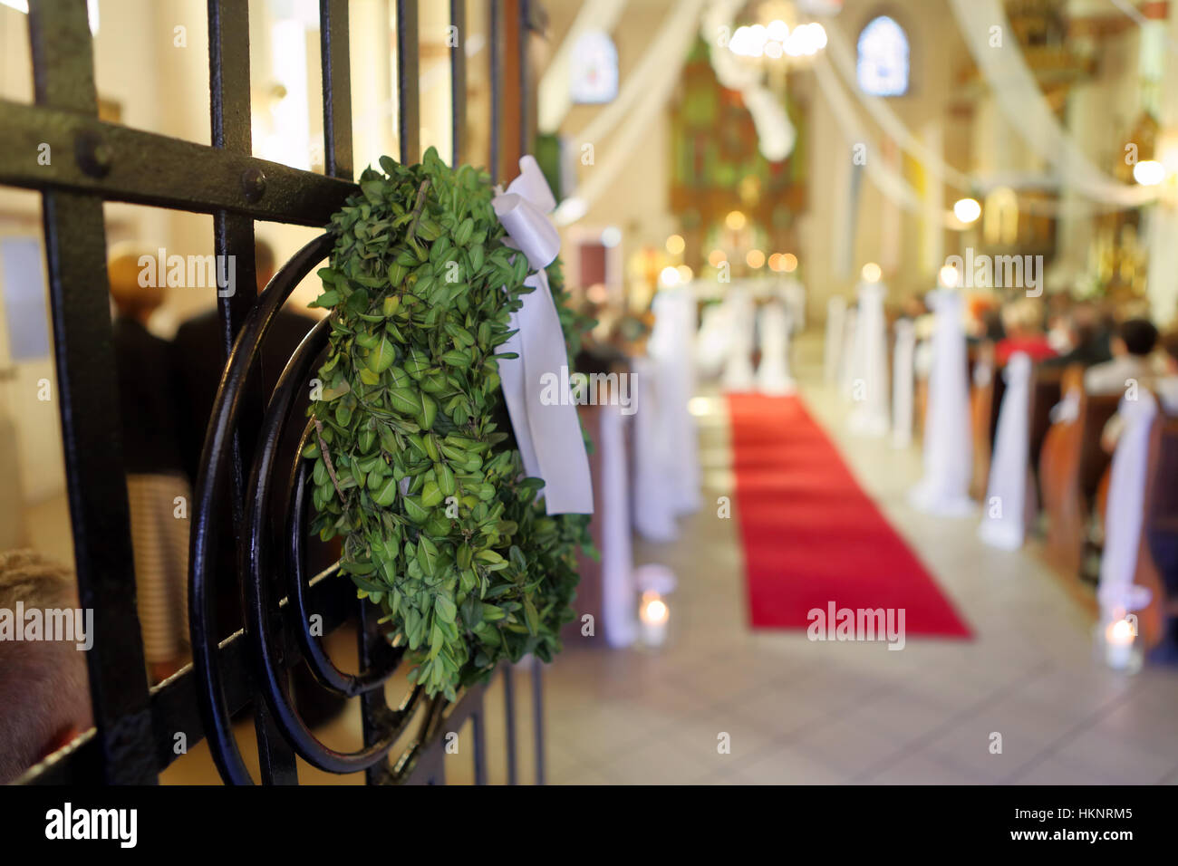 Decoration Church Wedding Ceremony Petals Stock Photos