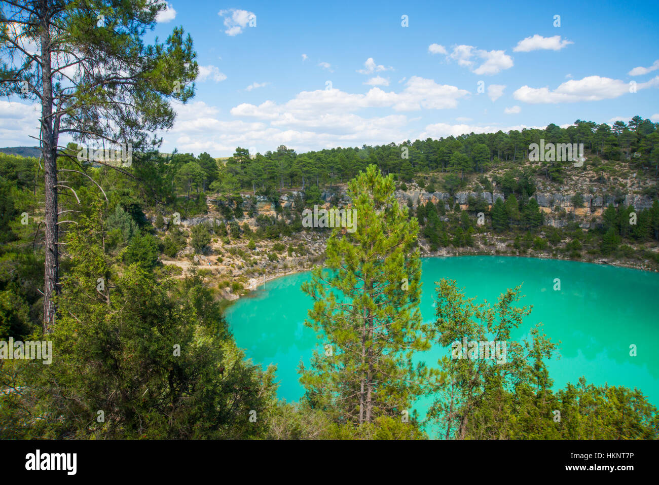La Gitana lake. Lagunas de Cañada del Hoyo, Cuenca province, Castilla La Mancha, Spain. Stock Photo