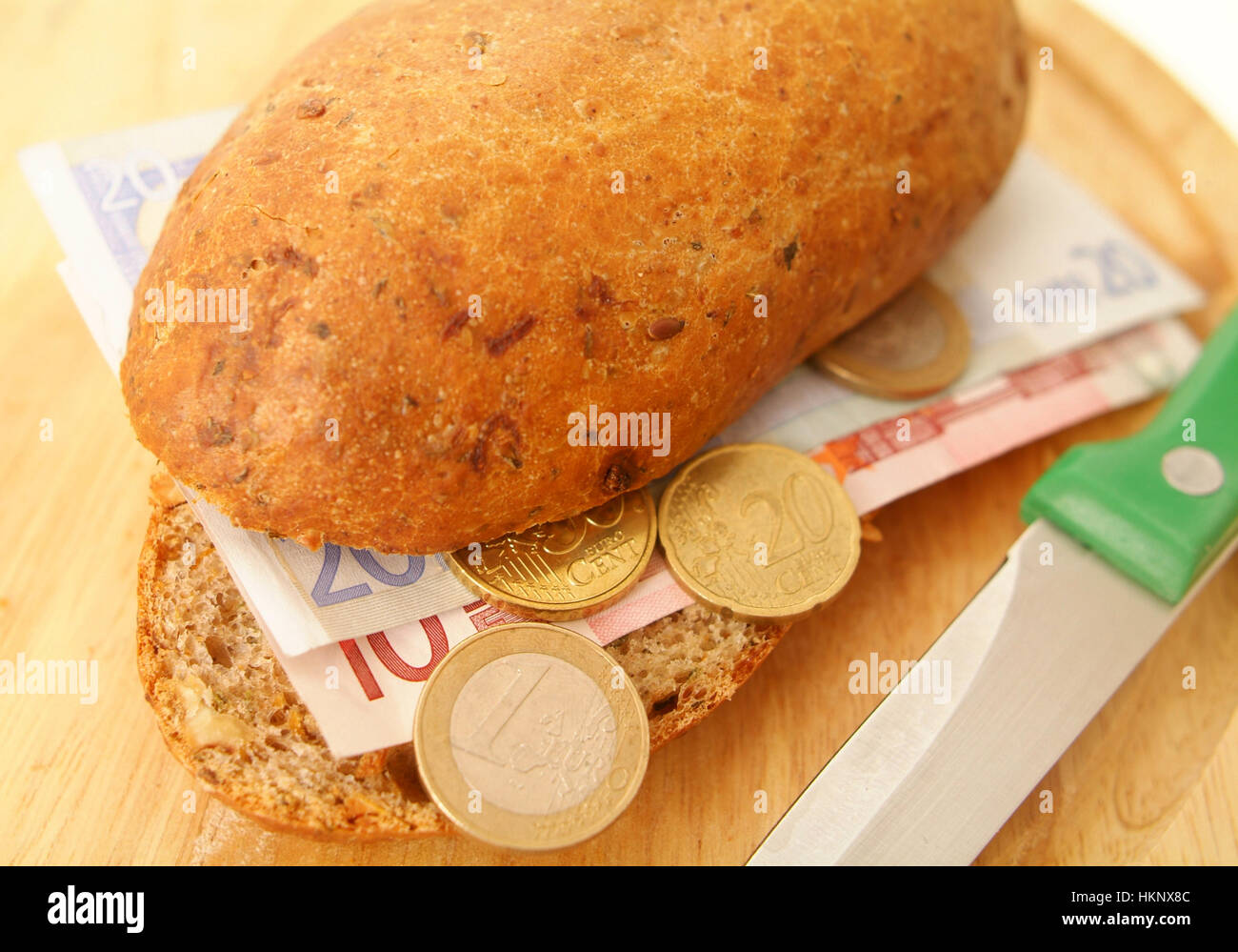 Symbolic for expensive bread Stock Photo Alamy
