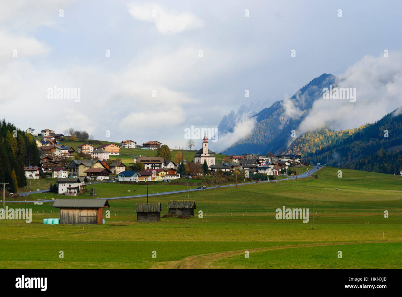 Strassen: Strassen in Drau valley, Osttirol, East Tyrol, Tirol, Tyrol, Austria Stock Photo