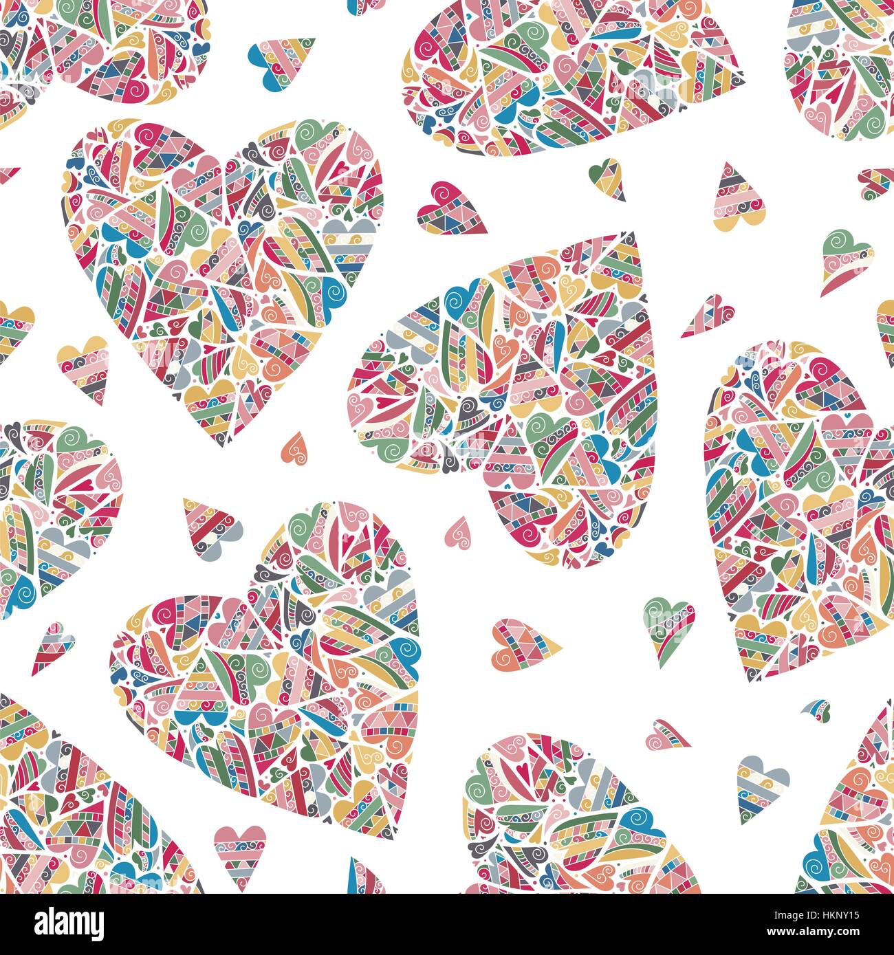 Heart seamless hand drawn circles hi-res stock photography and images ...