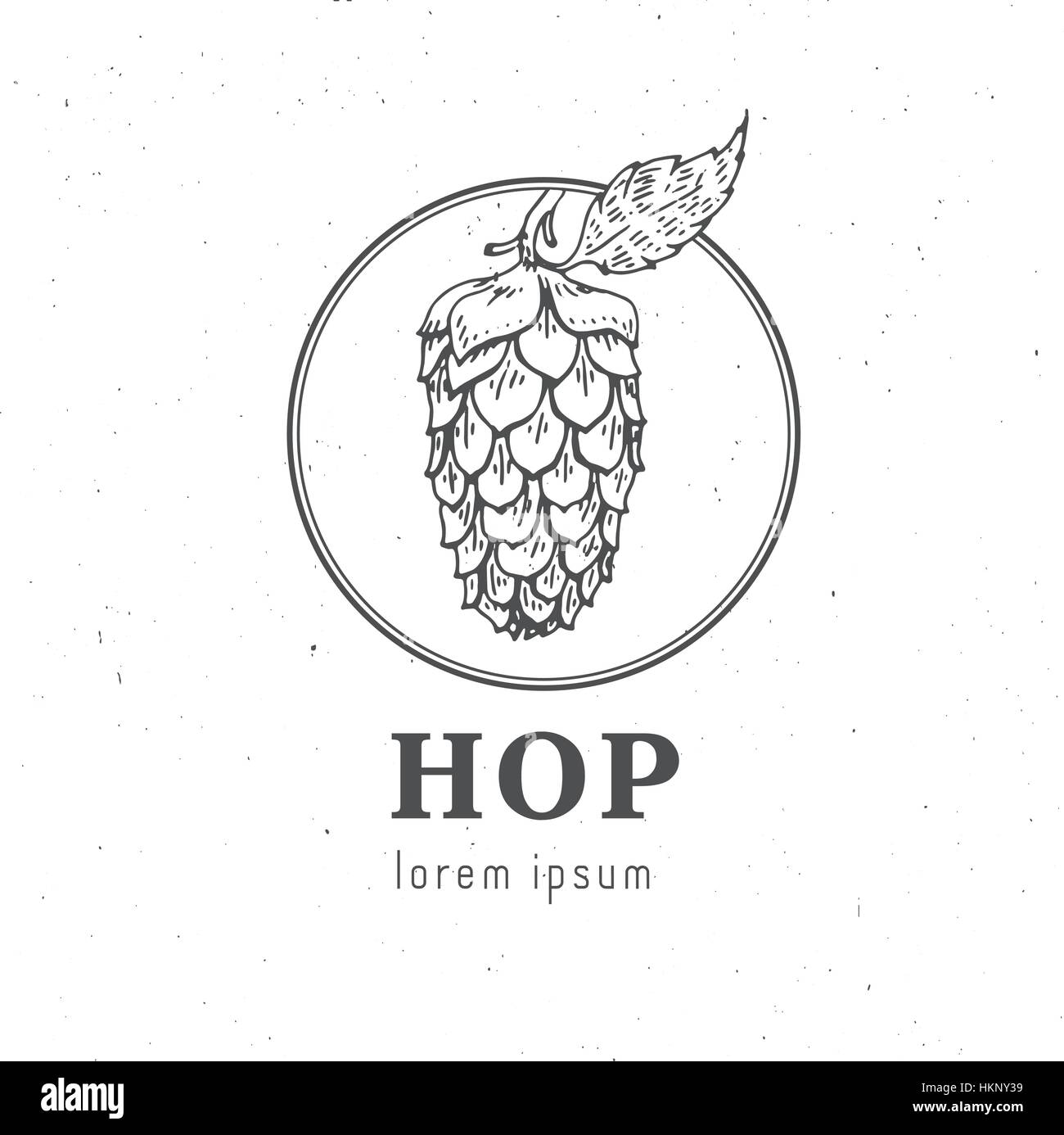 Original vintage retro line art badge logo for beer house, bar, pub ...