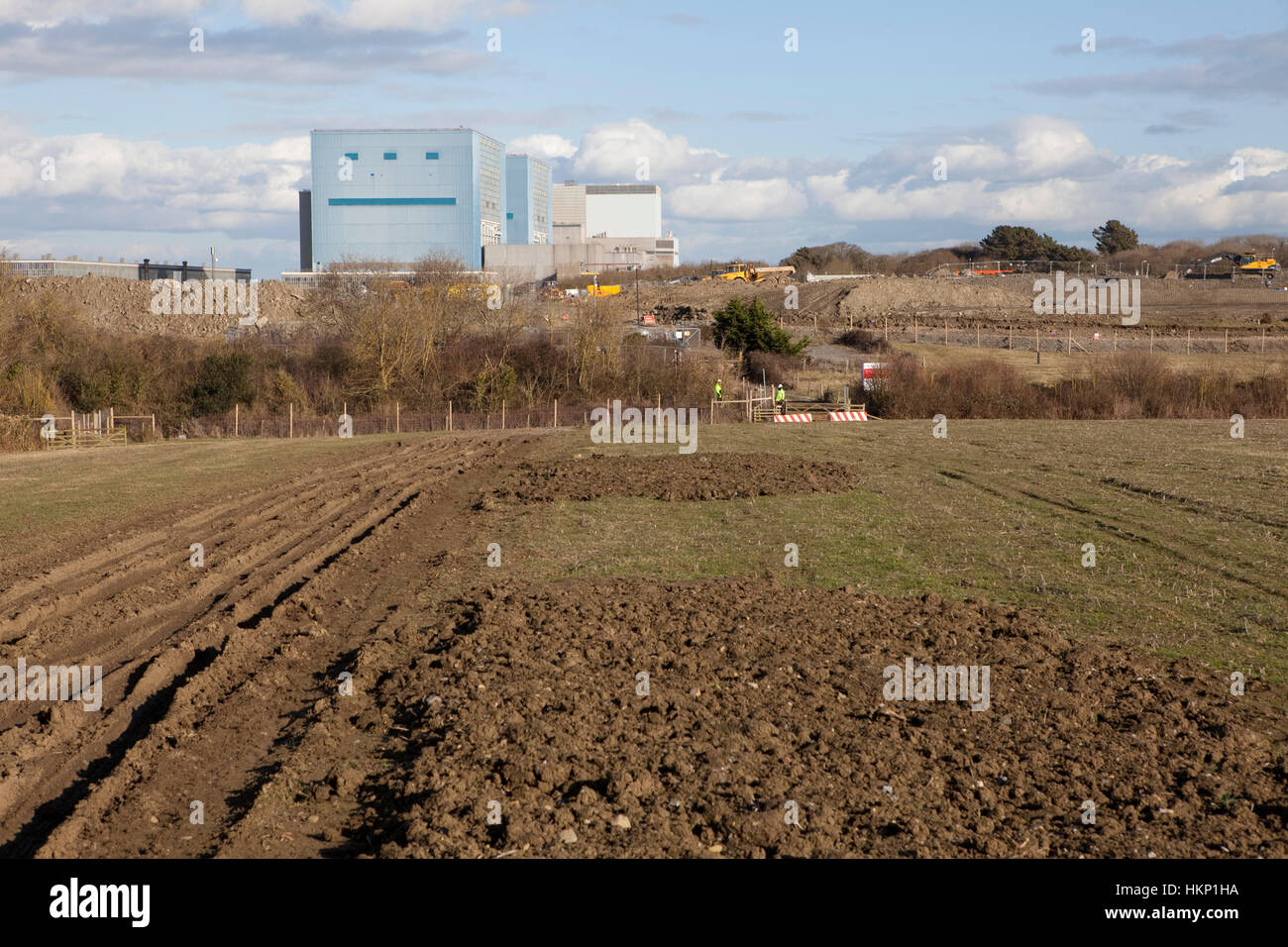 Hinkley Point power nuclear power station north Somerset . Protesters
