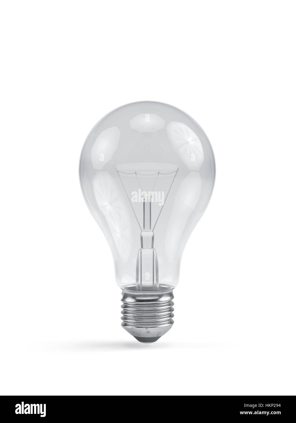 Light bulb classic isolated on white background. 3d rendering illustration Stock Photo