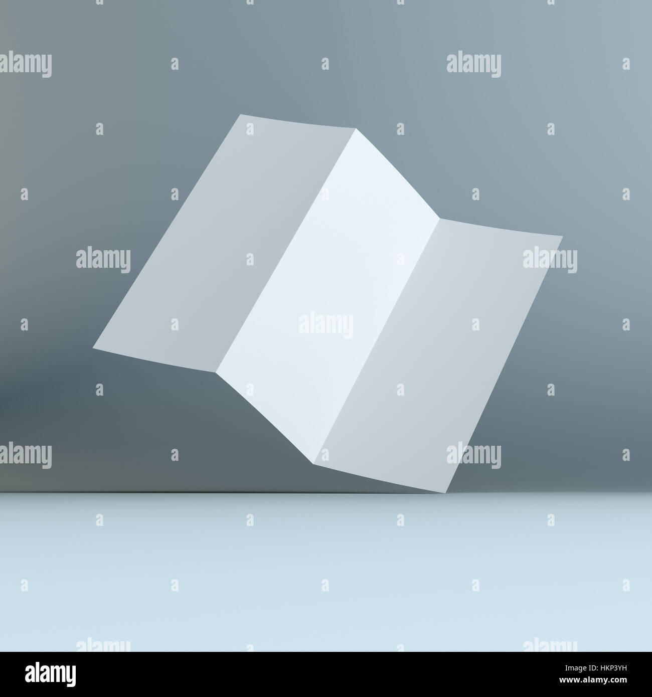 simple blank tri fold brochure corporate identity stock photo