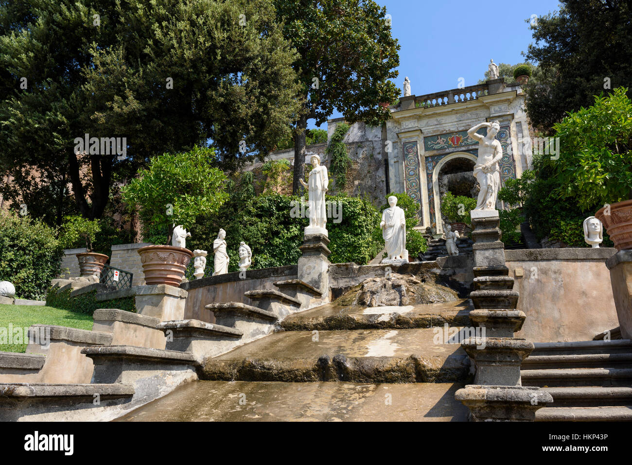 Rome. Italy. Terraced garden of Palazzo Colonna. Stock Photo