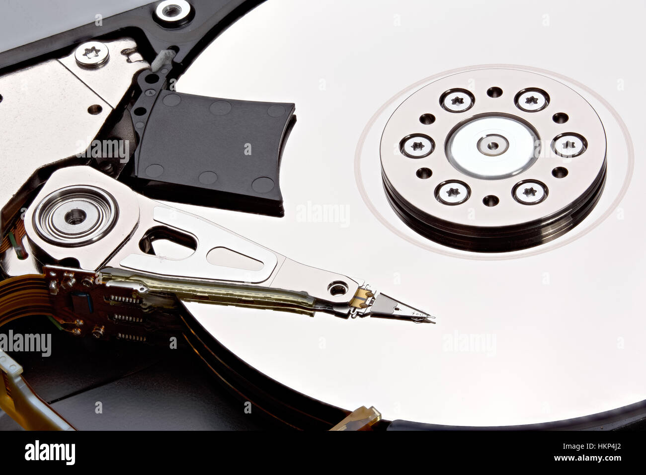 Disk Computer Computer hard disk drive close-up shot. Stacked photo Stock Photo - Alamy