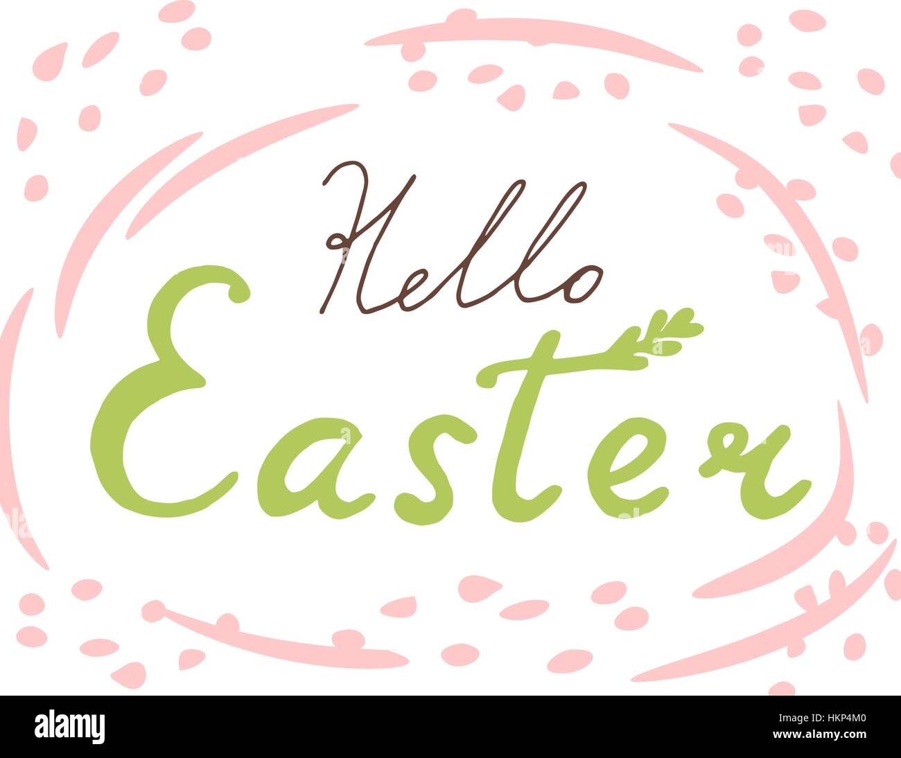 Hello easter hand lettering hi-res stock photography and images - Alamy