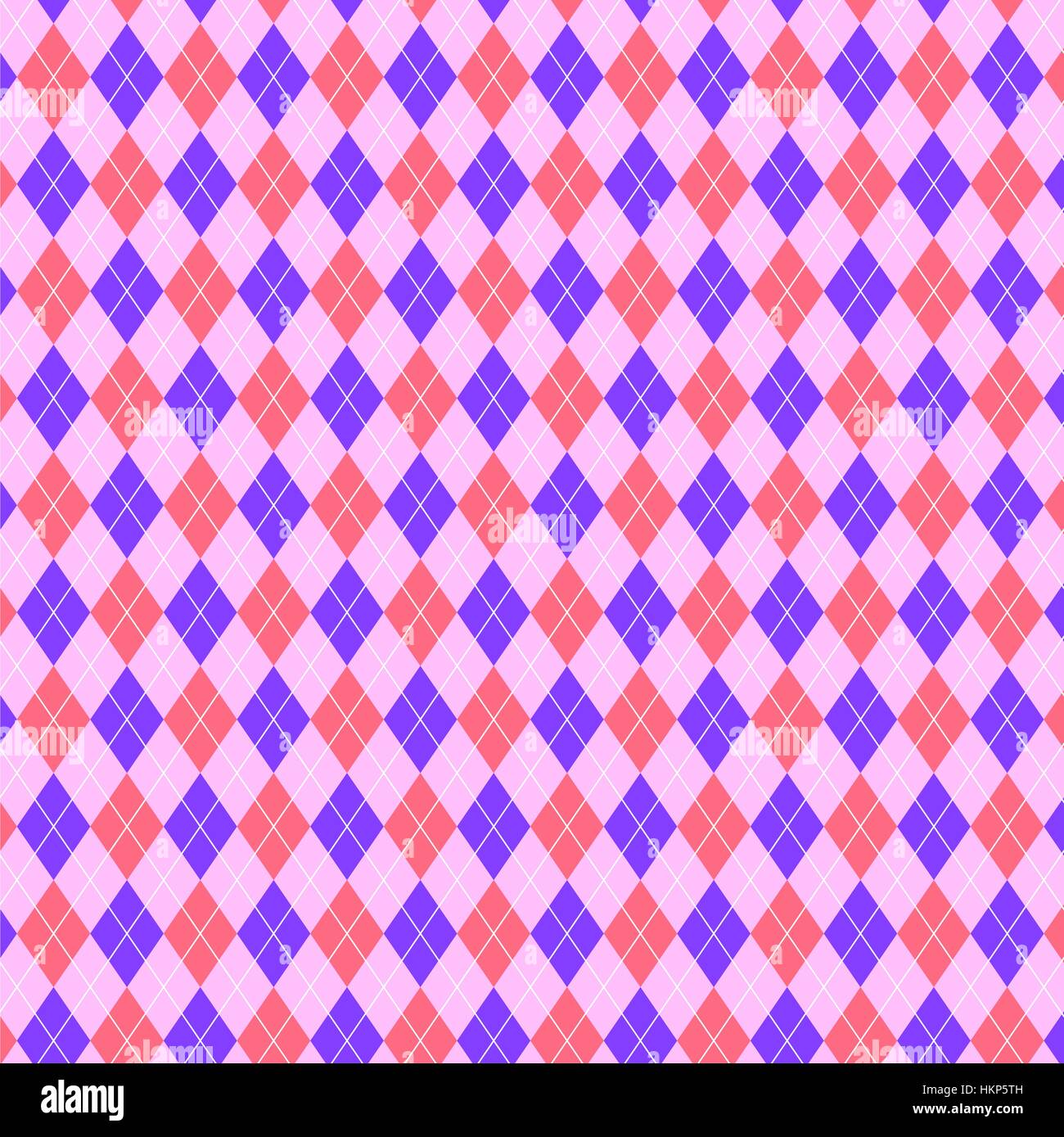bright pink and purple pattern of diamonds  triangles. Geometric background Stock Vector