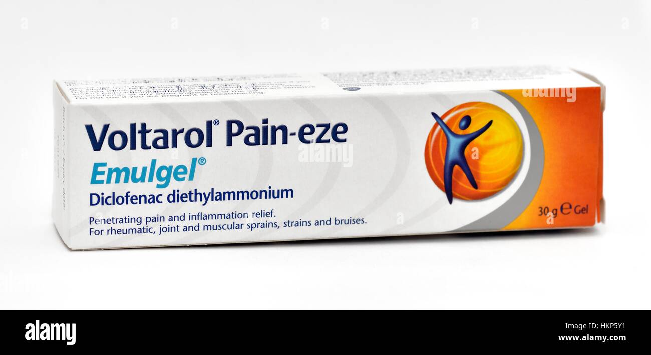 Voltarol pain-eze. Stock Photo