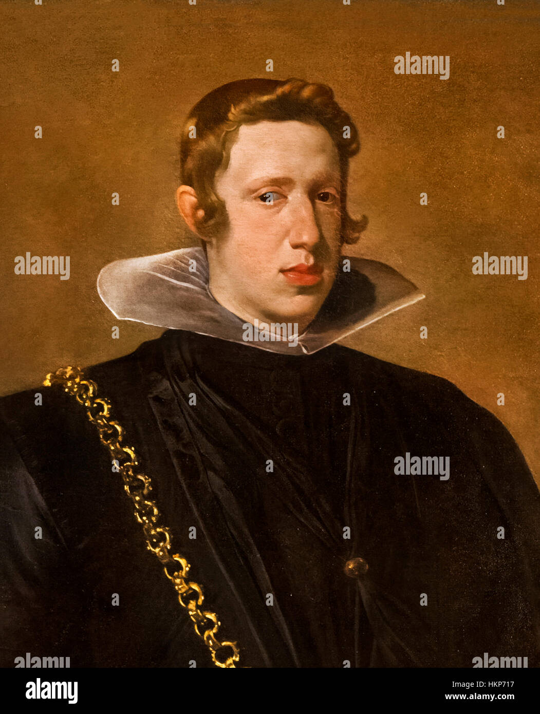 Philip IV of Spain. Portrait of King Philip IV by Velazquez, oil on