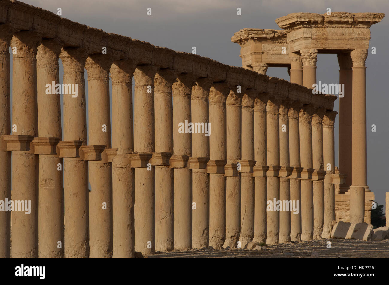 The Ancient Ruined City of Palmyra Syria Stock Photo