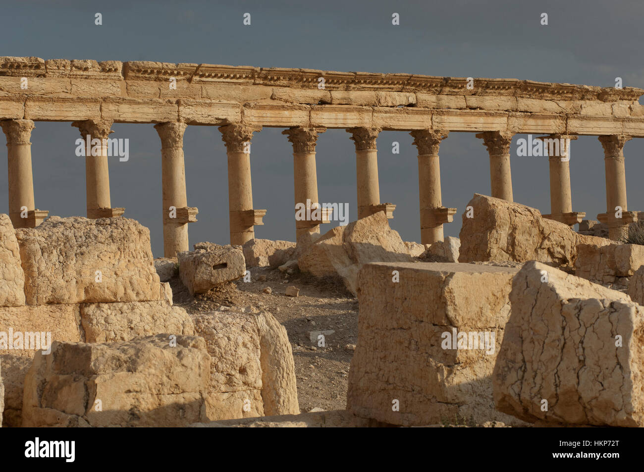 The Ancient Ruined City of Palmyra Syria Stock Photo