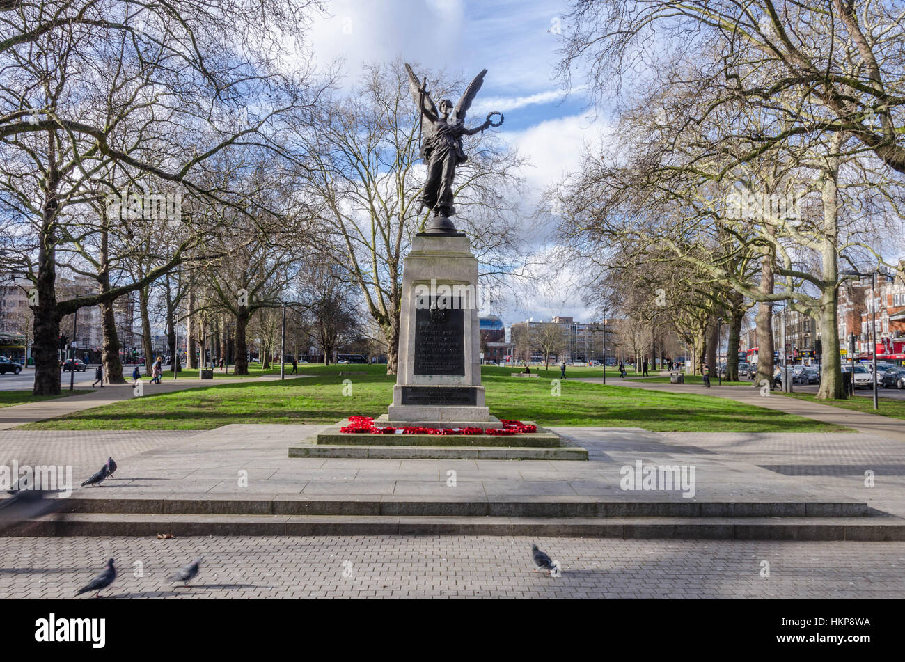 The war memorial at Shepherds Bush Green in London, UK Stock Photo