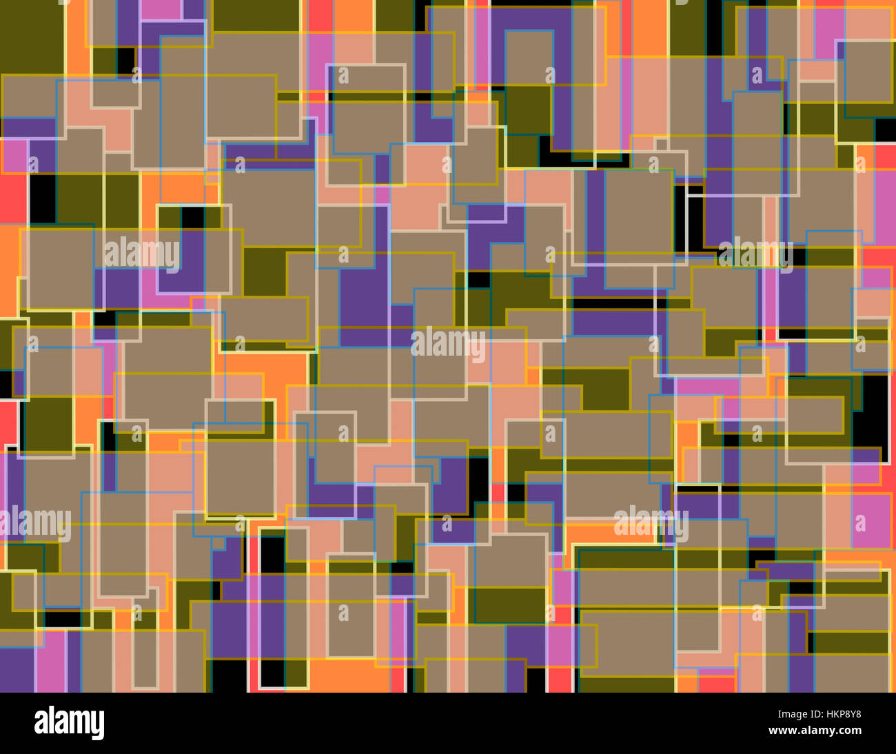 Colorful abstract digital pattern using contrasting and bold colors in ...