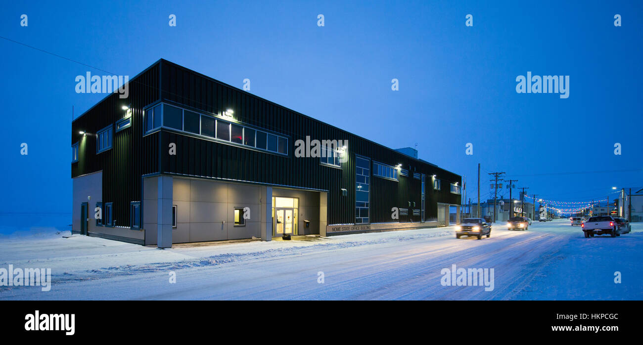 Front Street in Nome Alaska 2017. The Nome Gold Rush was a gold rush in