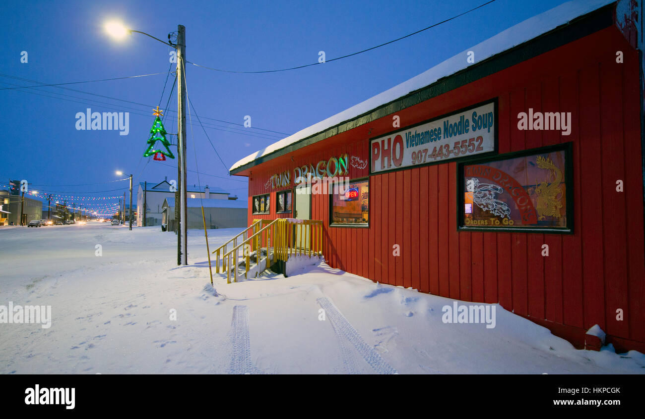 Front Street in Nome Alaska 2017. The Nome Gold Rush was a gold rush in