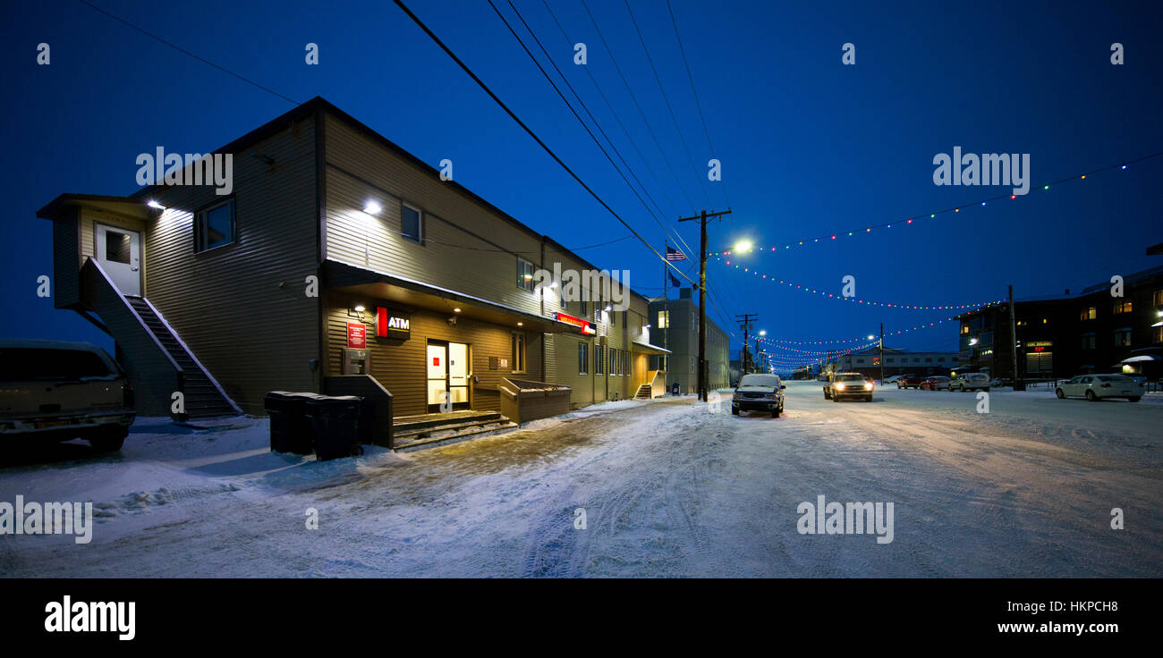 Front Street in Nome Alaska 2017. The Nome Gold Rush was a gold rush in Nome, Alaska