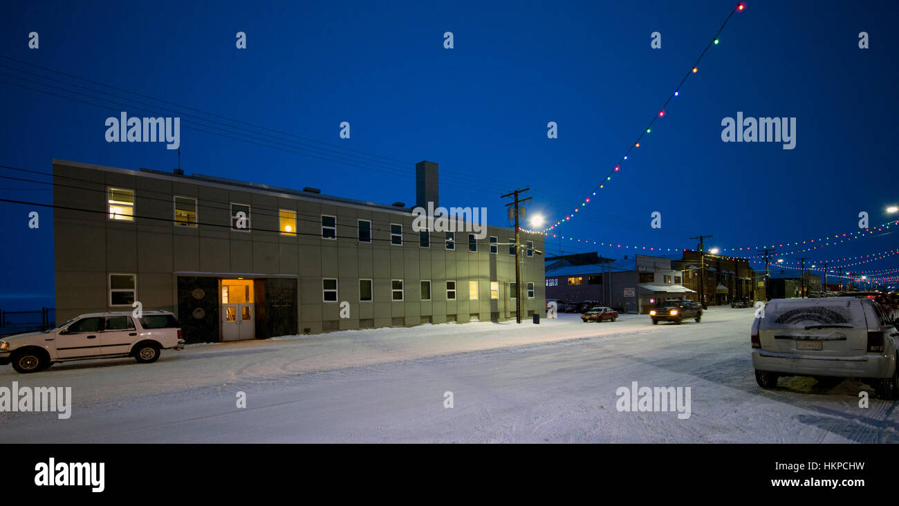 Front Street in Nome Alaska 2017. The Nome Gold Rush was a gold rush in