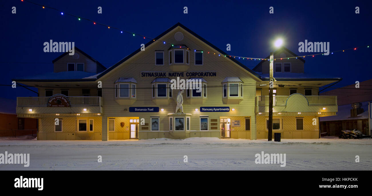 Front Street in Nome Alaska 2017. The Nome Gold Rush was a gold rush in