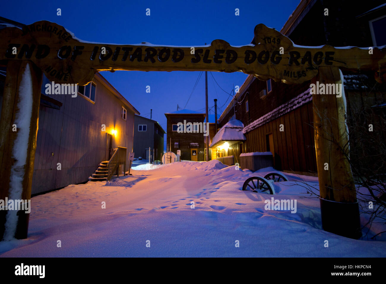 Front Street in Nome Alaska 2017. The Nome Gold Rush was a gold rush in