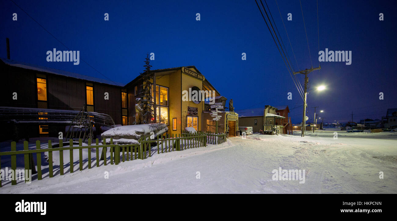 Front Street in Nome Alaska 2017. The Nome Gold Rush was a gold rush in
