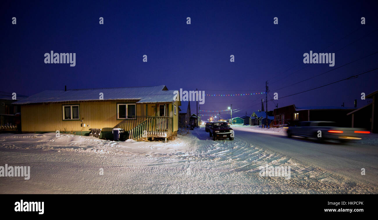 Front Street in Nome Alaska 2017. The Nome Gold Rush was a gold rush in