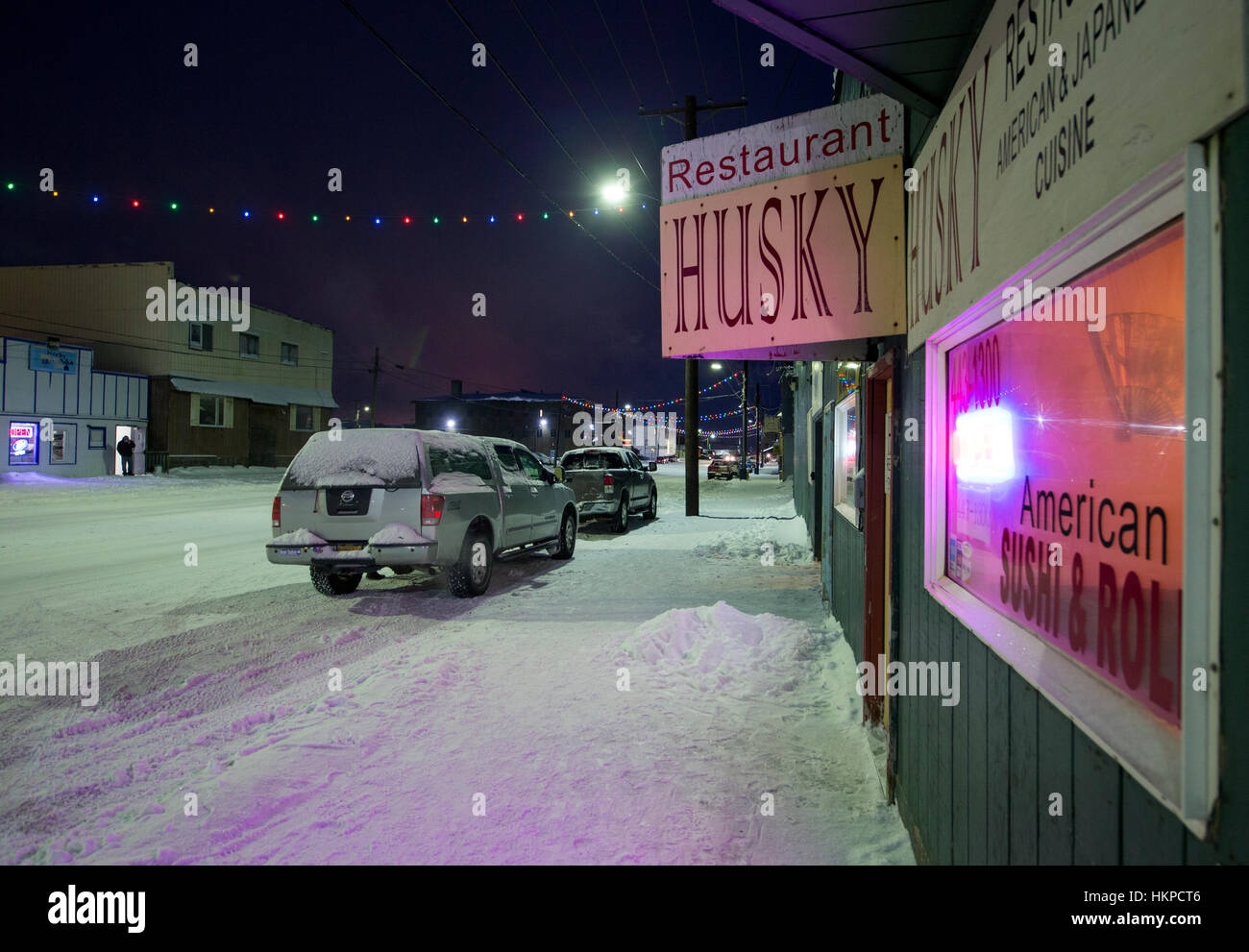 Front Street in Nome Alaska 2017. The Nome Gold Rush was a gold rush in