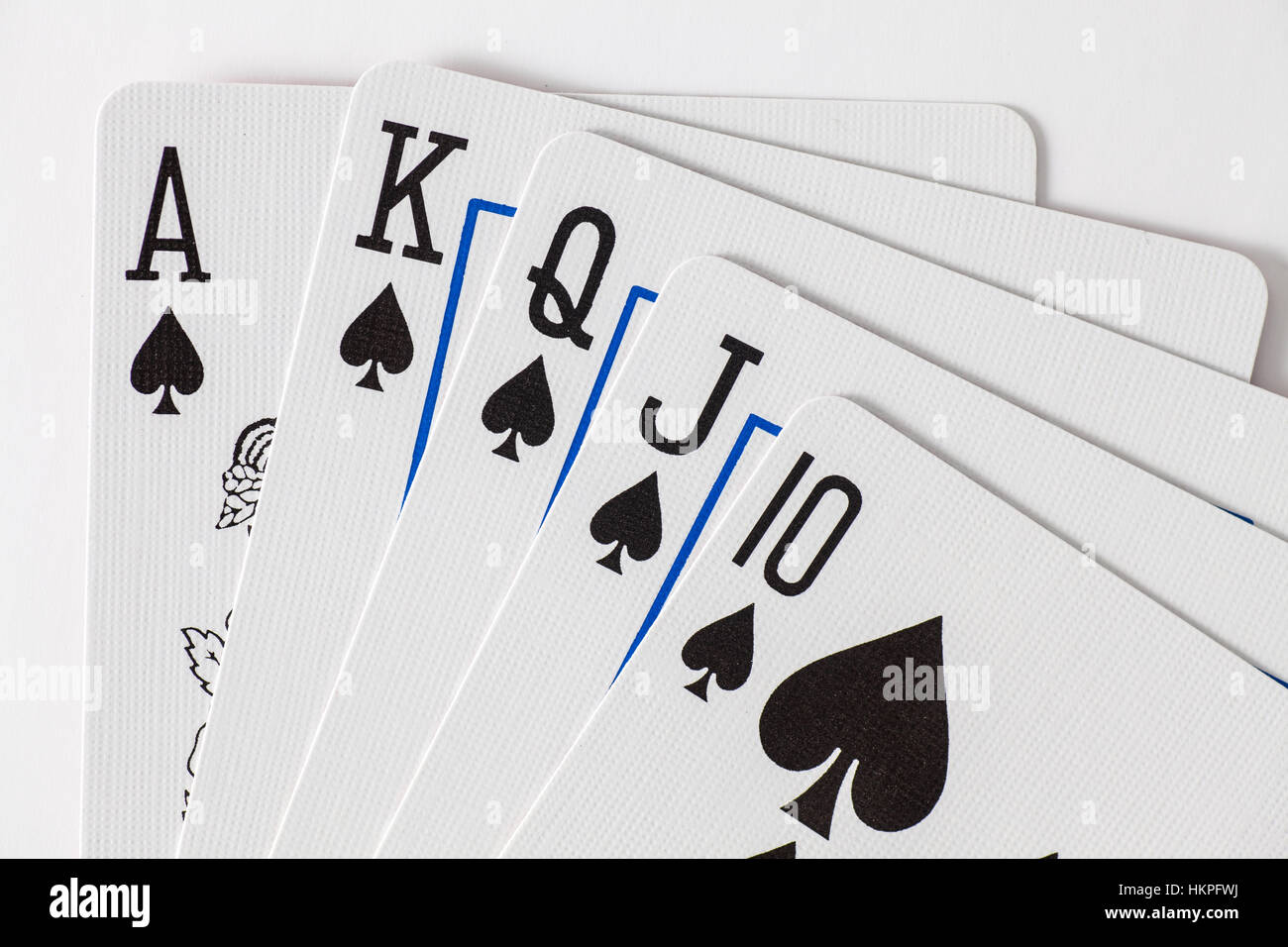 Playing Cards Royal Flush Stock Photo