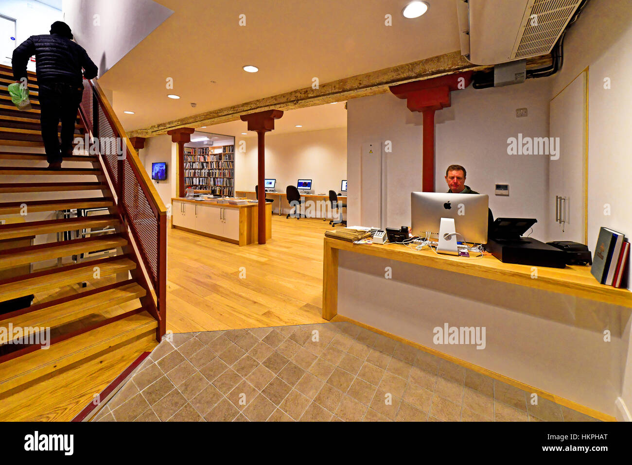 The Side photographers gallery front desk Newcastle Stock Photo