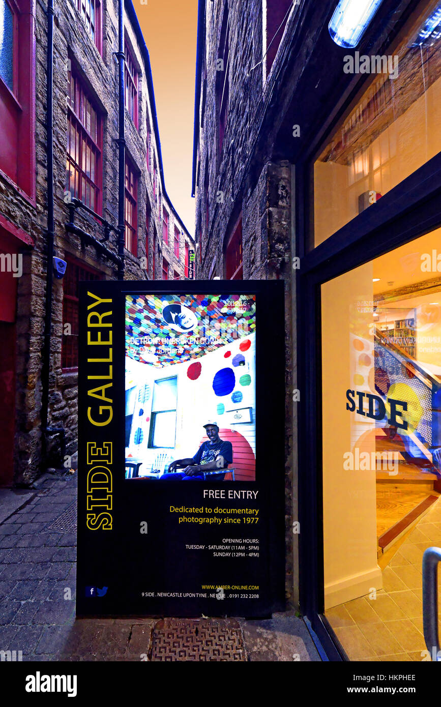 The Side photographers gallery alley entrance Newcastle Stock Photo
