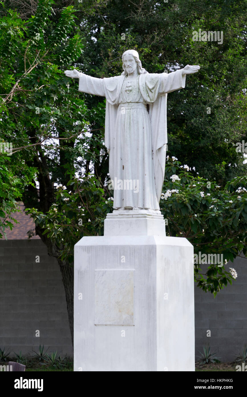 Statue of Jesus Christ on the grounds of St. Joseph Catholic church in