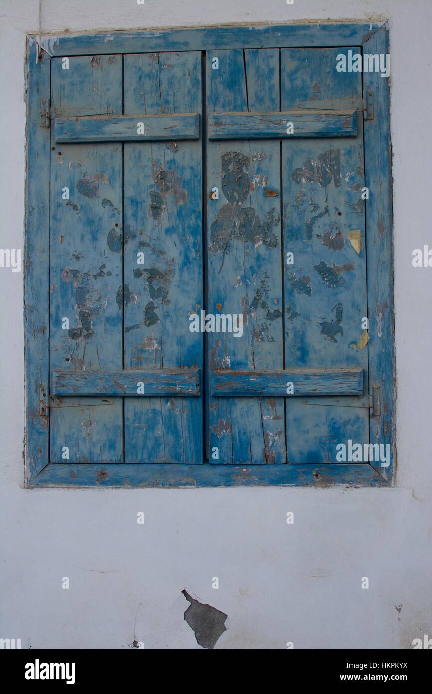 Weathered blue window hi-res stock photography and images - Alamy