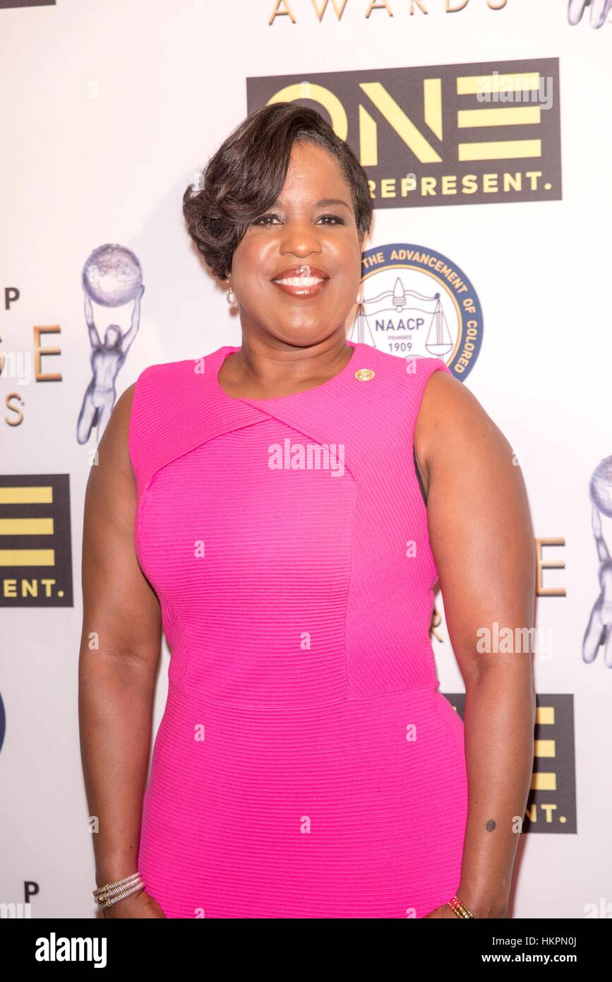 NAACP Chairman, Roslyn M. Brock attends The 48th NAACP Image Awards Nominees' Luncheon January 28th, 2017 in Loews Hollywood Hotel, Hollywood, California. Stock Photo