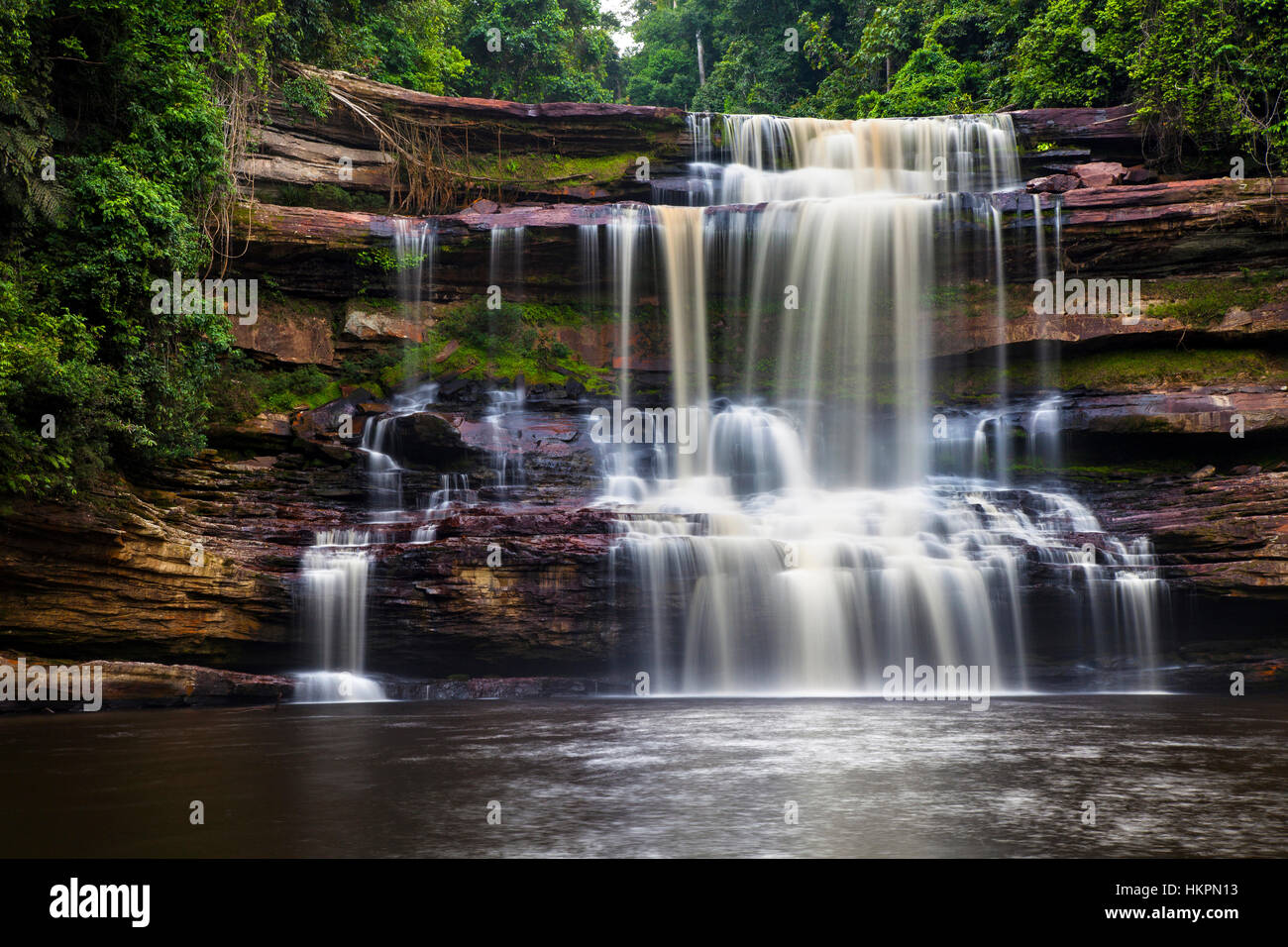 Maliau Waterfalls, Maliau Basin Conservation Area, Sabah, Borneo, Malaysia, Asia, by Monika Hrdinova/Dembinsky Photo Assoc Stock Photo