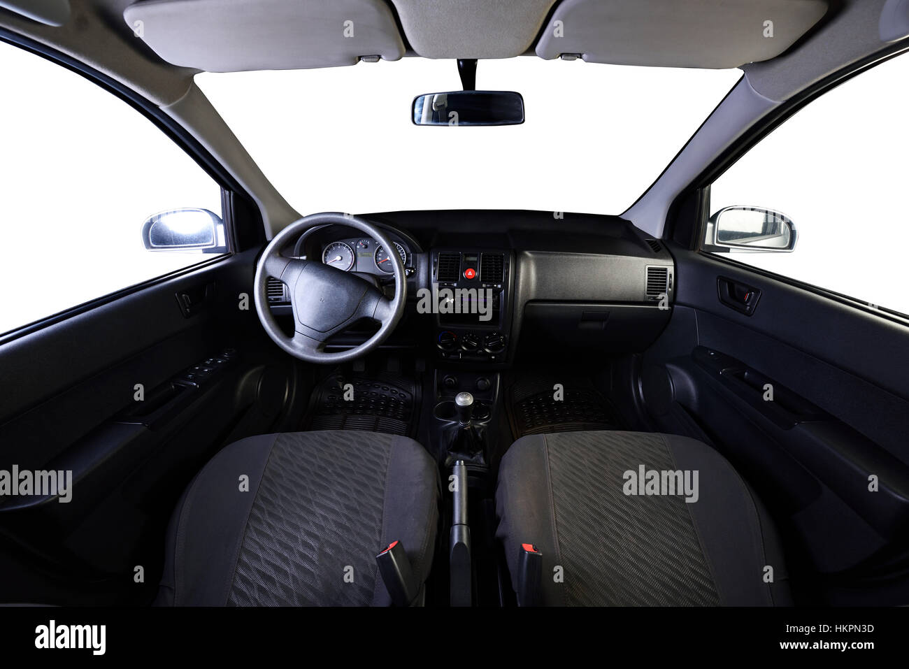 black front panel of hatchback car isolated on white Stock Photo Alamy