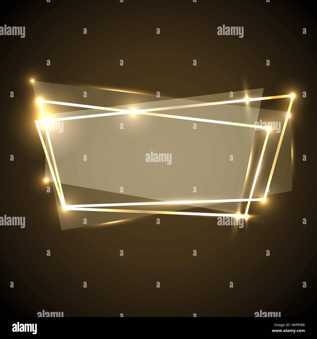 Abstract background with gold neon banner, stock vector Stock Vector ...