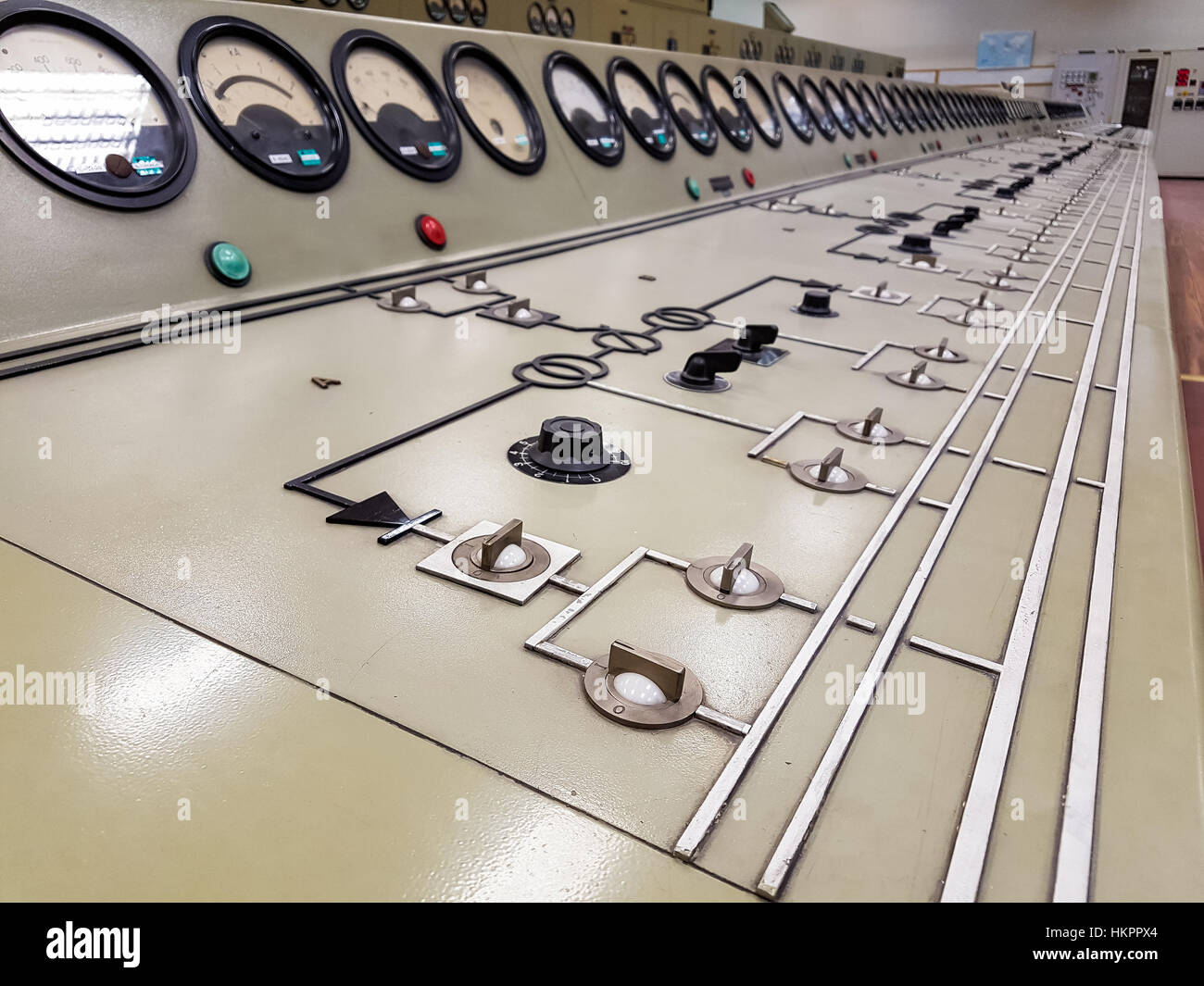 Power plant control panel Stock Photo - Alamy
