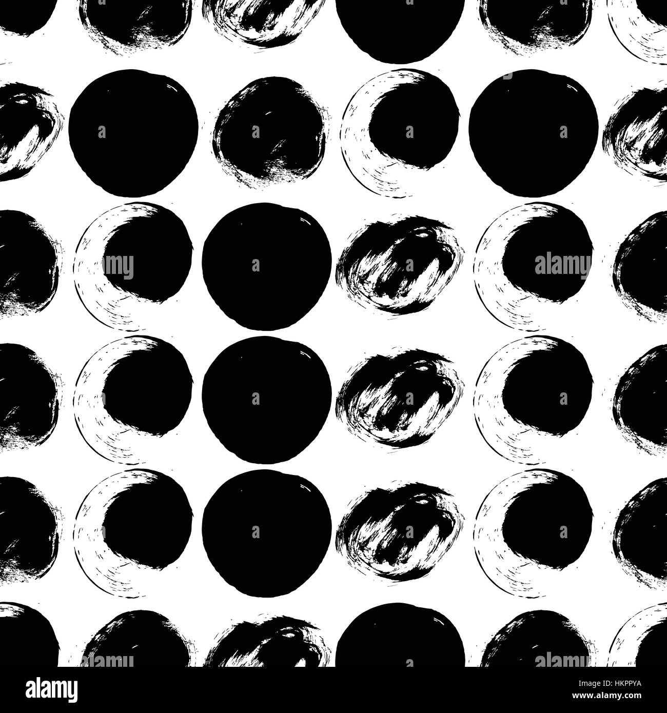 Seamless black and white pattern with circles Stock Vector Image & Art ...