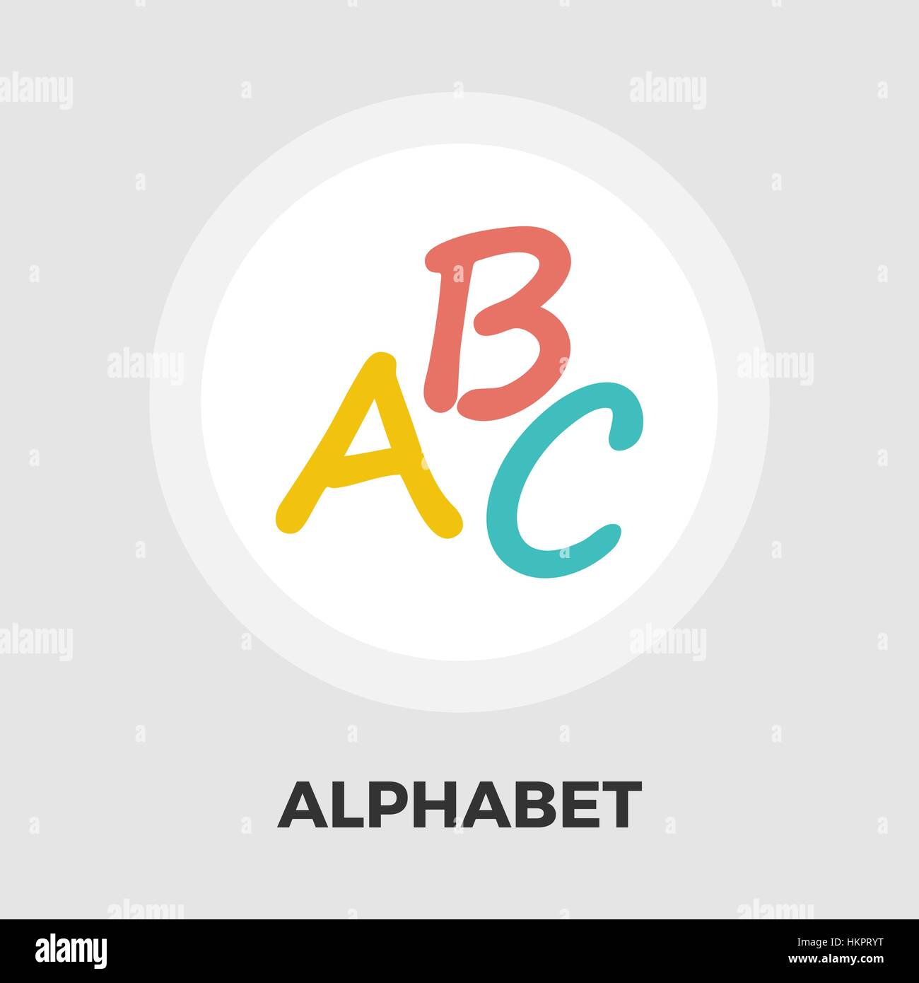 Alphabet icon vector. Flat icon isolated on the white background ...