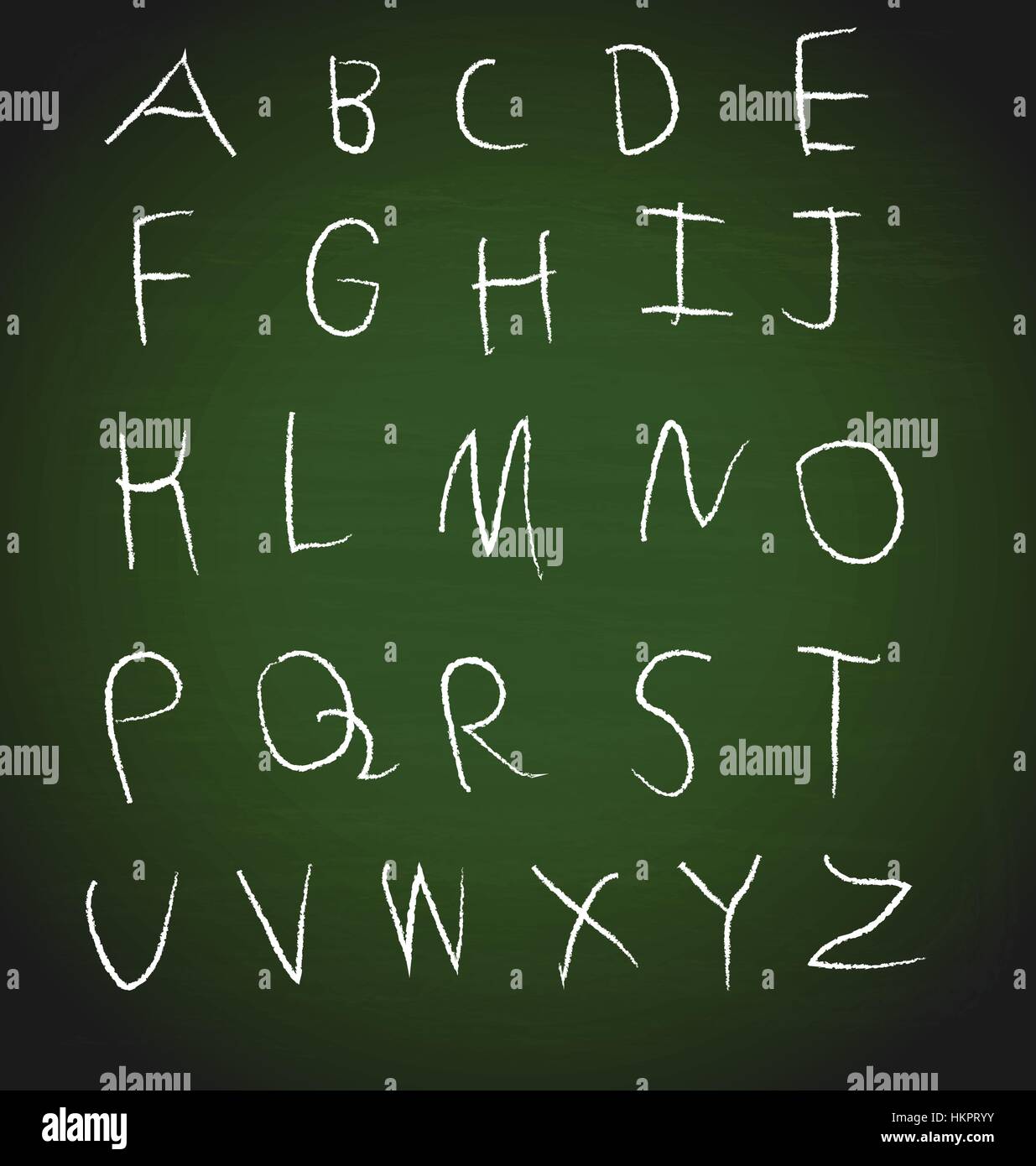 Chalk hand drawing alphabet design, vector illustration Stock Vector ...